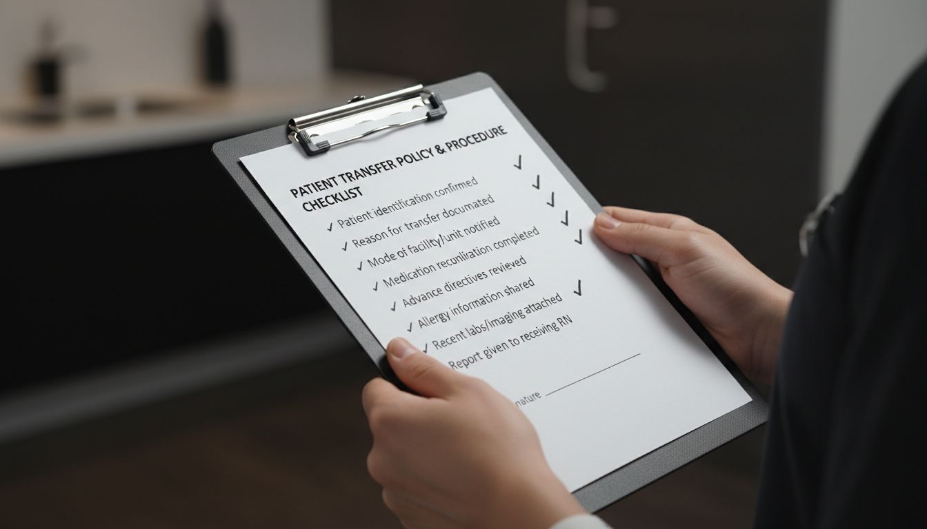 Patient Transfer Policy and Procedure Checklist for Safer Handoffs